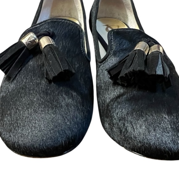 VC Signature Nancy Stylish Black Calf Hair Leather Loafers Size 8.5/38.5 - Picture 11 of 12